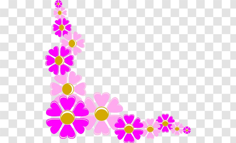 Pink Flowers Clip Art - Violet - Flower Power Cliparts Transparent PNG