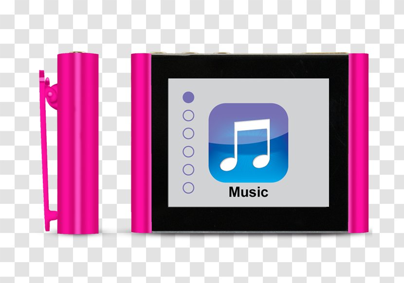 Digital Audio MP3 Player Video MP4 Touchscreen - Display Device - Pink Radio Transparent PNG