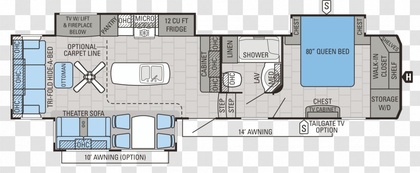 Campervans Jayco, Inc. Fifth Wheel Coupling Caravan Floor Plan - Structure Transparent PNG
