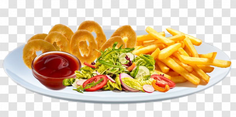 French Fries Chicken Nugget Squid As Food Junk Onion Ring - Ketchup Transparent PNG