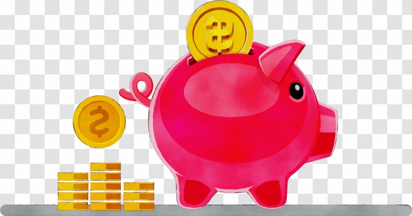 Piggy Bank - Paint - Plastic Bath Toy Transparent PNG