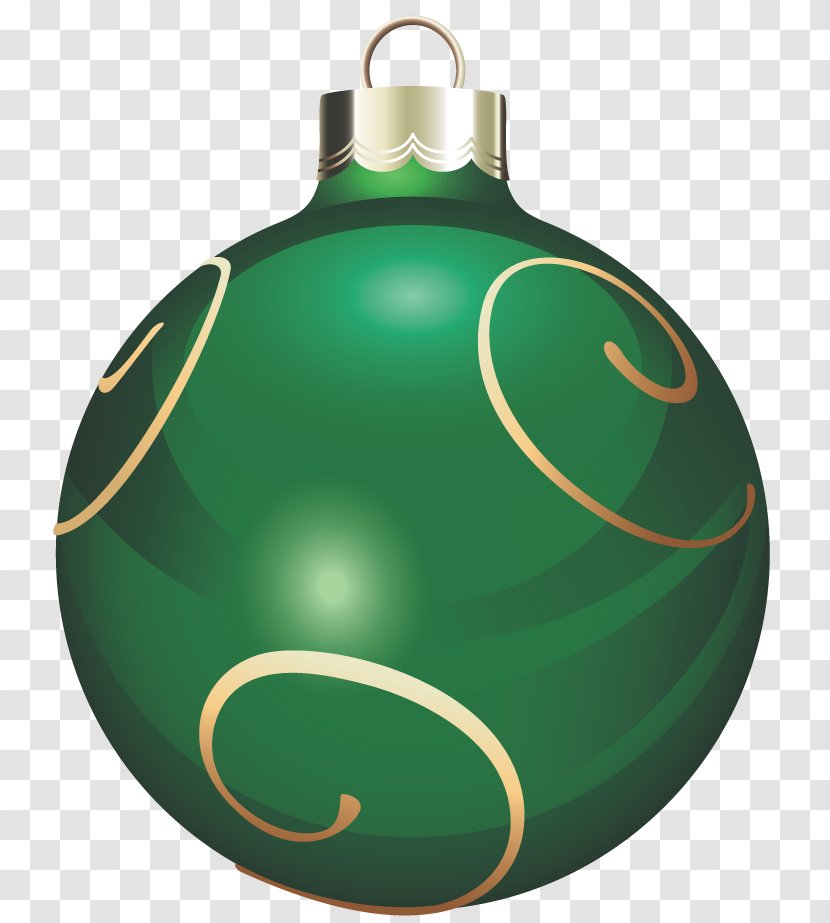 Transparent Green And Gold Christmas Ball Clipart Transparent PNG