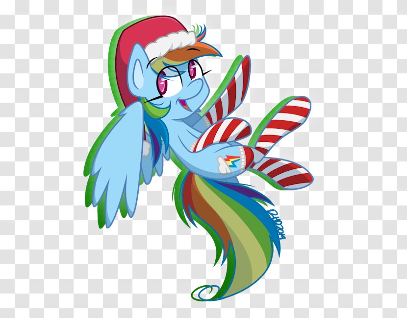 Rainbow Dash Christmas Cartoon Transparent PNG