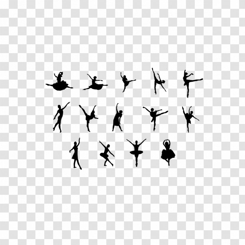 Ballet Dancer Silhouette - Heart Transparent PNG