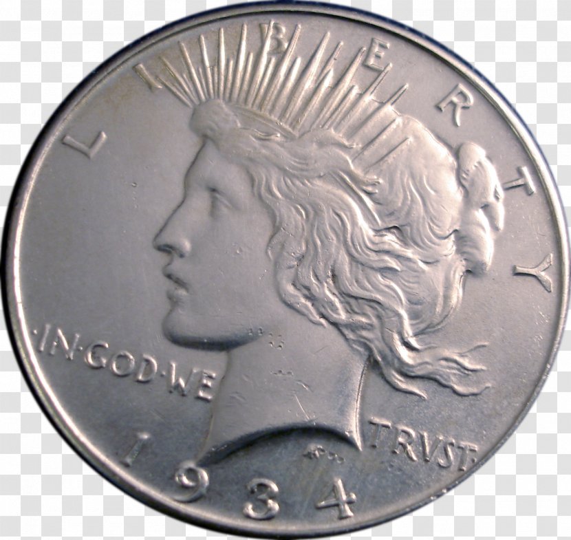 Coin Silver - Money - Peace Dollar Transparent PNG