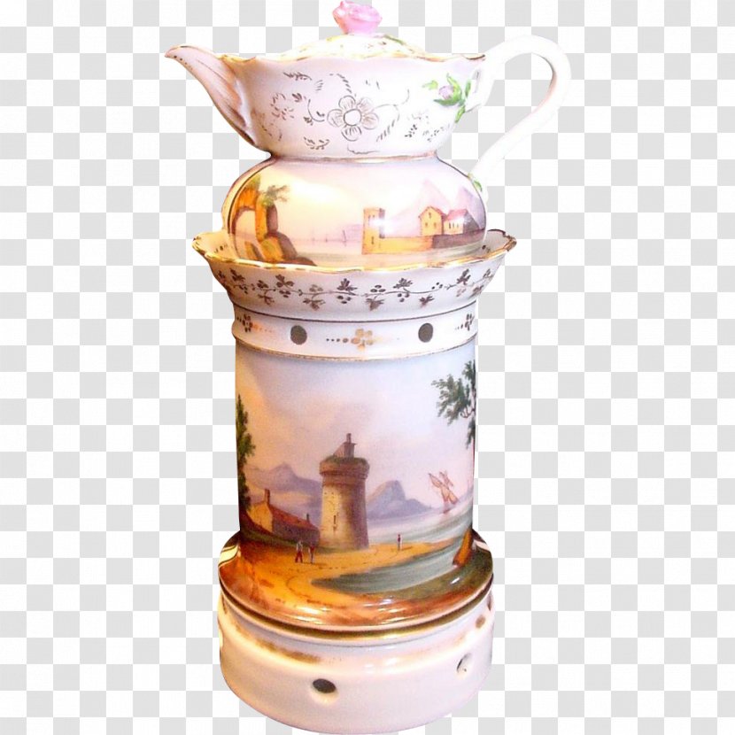 Kettle Teapot Porcelain Nightlight - Ceramic - Hand Painted Transparent PNG