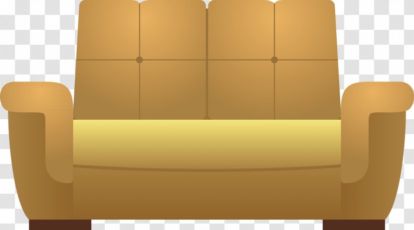 Table Couch Comfort Yellow - Furniture - Sofa Vector Transparent PNG