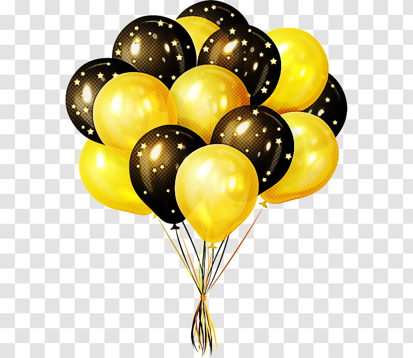 Balloon Yellow Party Supply Toy Plant Transparent PNG