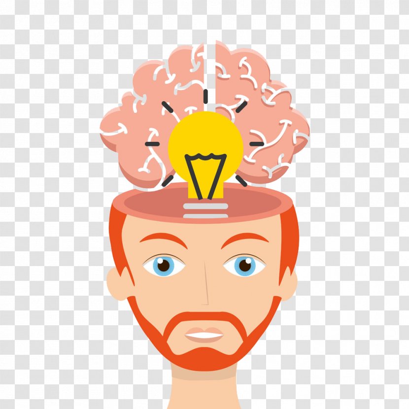 Cerebrum Idea Artistic Inspiration Creativity - Frame - Brain Bulb Cartoon Transparent PNG