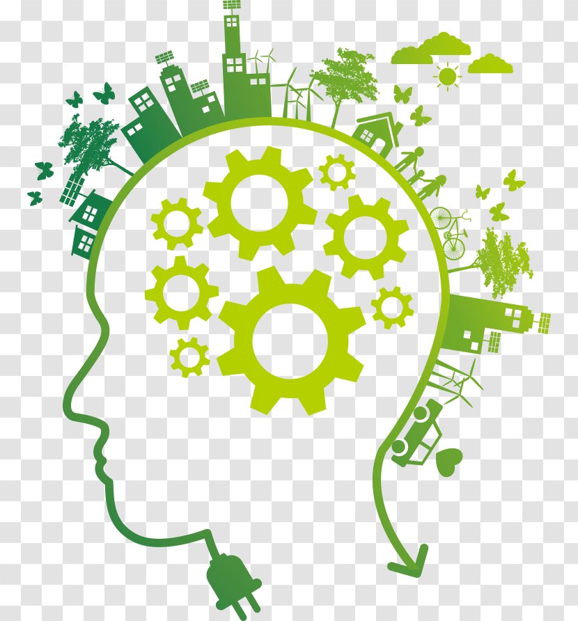 Environmentally Friendly Sustainability Natural Environment - Information - Vector Creative Brain Wires Gear Transparent PNG
