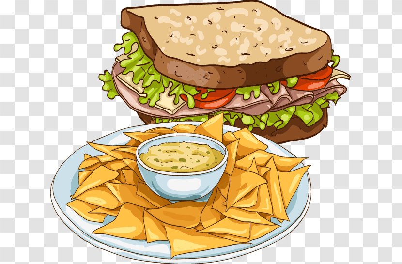 Potato Chip Sandwich Vector Graphics Drawing Cartoon - Mexican Food - Snack Transparent PNG