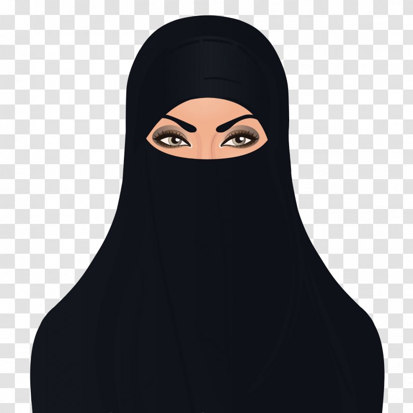 Hijab Burqa Woman Religious Veils Vector Graphics - Hair - Saudi Background Transparent PNG