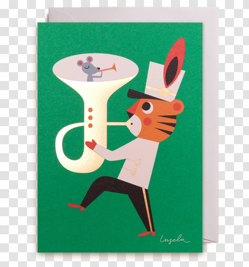 Greeting & Note Cards Illustration Reindeer Illustrator - Paper - BRASS BAND Transparent PNG