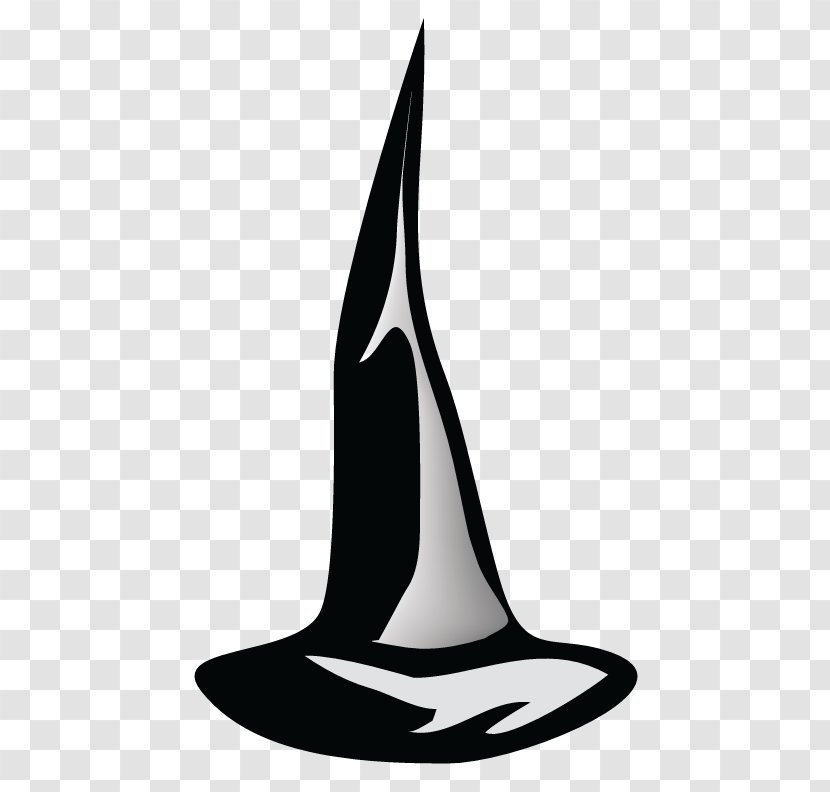 Drawing Witch Hat Clip Art - Black And White Transparent PNG