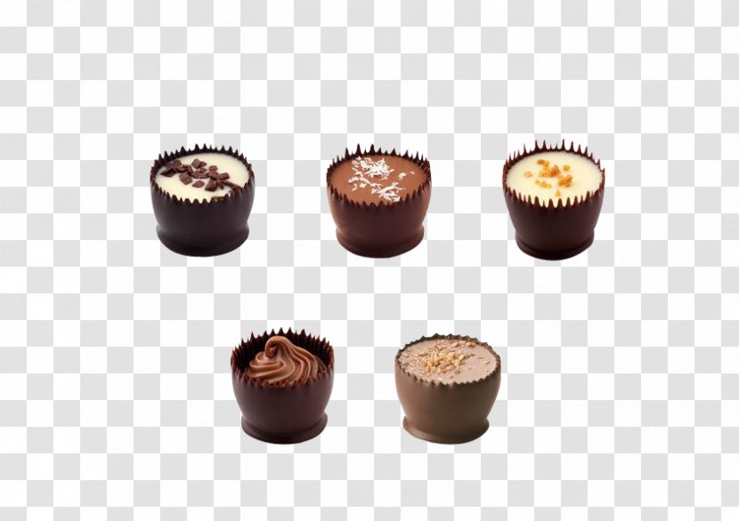 Chocolate Truffle Cupcake Praline Ischoklad Balls - Leonidas - Dessert Cup Transparent PNG