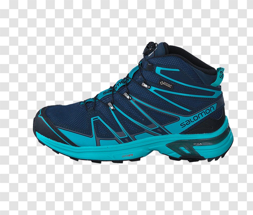 Salomon X Chase Mid GTX Shoes - Electric Blue - India Ink Red Dahlia Black Hiking BootBoot Transparent PNG