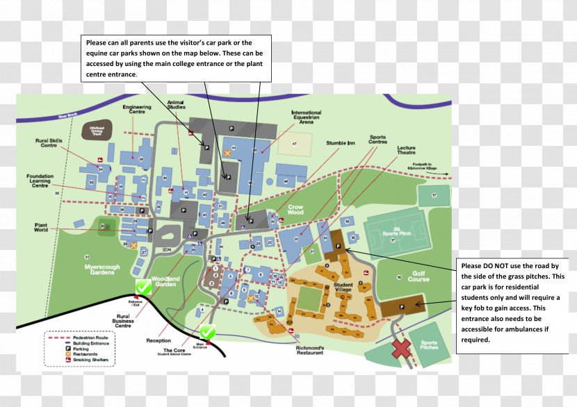 Blackpool Myerscough College Campus Map Urban Design - Diagram Transparent PNG