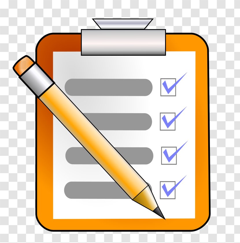 Checklist Download Clip Art - Office Supplies - Area Transparent PNG