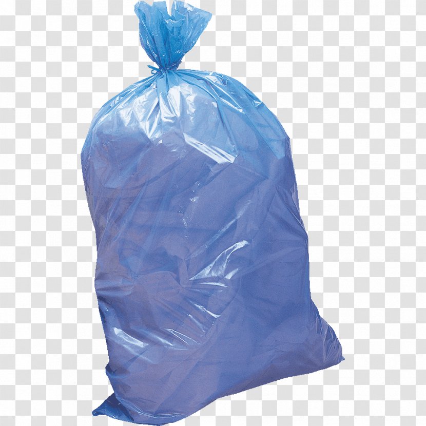 Bin Bag Plastic Blue Low-density Polyethylene - 电 Transparent PNG