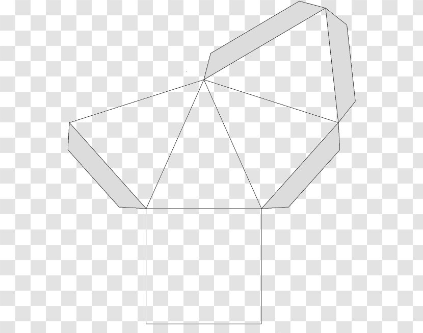 Cuboid Pyramid Net Askartelu Cube - Black And White Transparent PNG