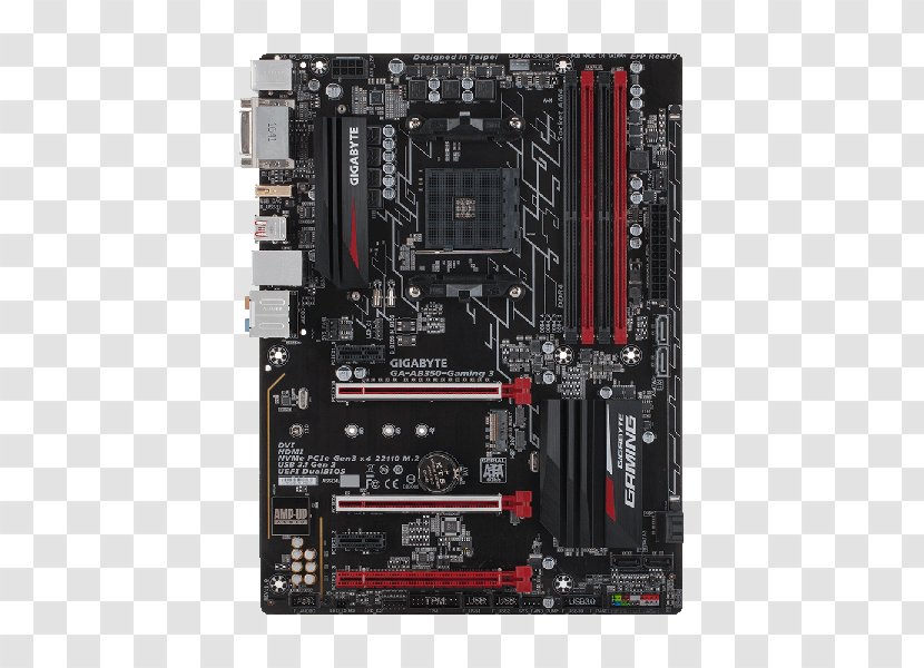 Socket AM4 Gigabyte GA-AB350-Gaming 3 Motherboard ATX CPU - Technology - Crossfire Transparent PNG