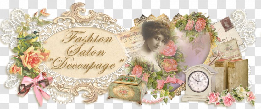Fashion Decoupage Vintage Clothing Floral Design - Stylish Beauty Spa Transparent PNG
