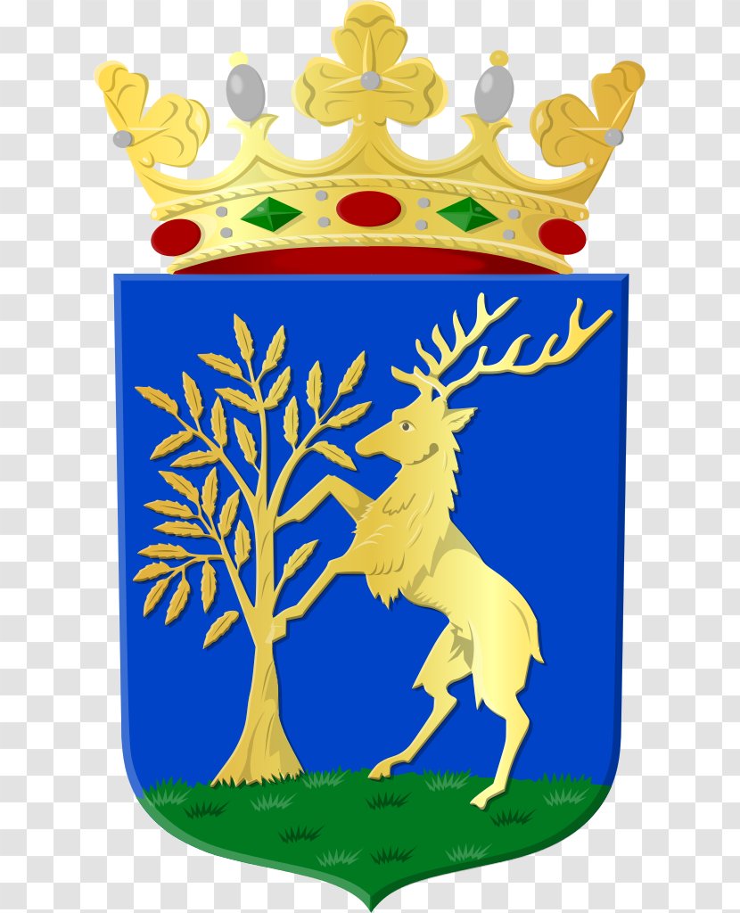 Wapen Van Hellendoorn South Holland Raalte Coat Of Arms - Deer Transparent PNG