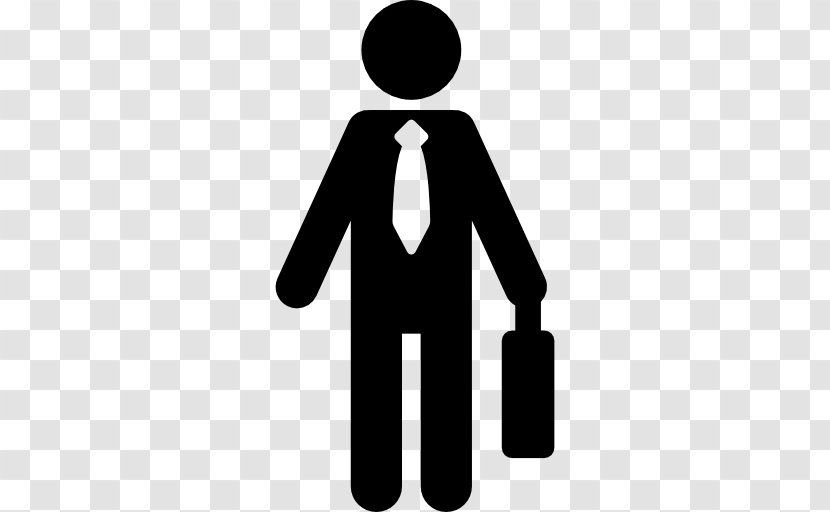 Business Man - Silhouette - Black And White Transparent PNG