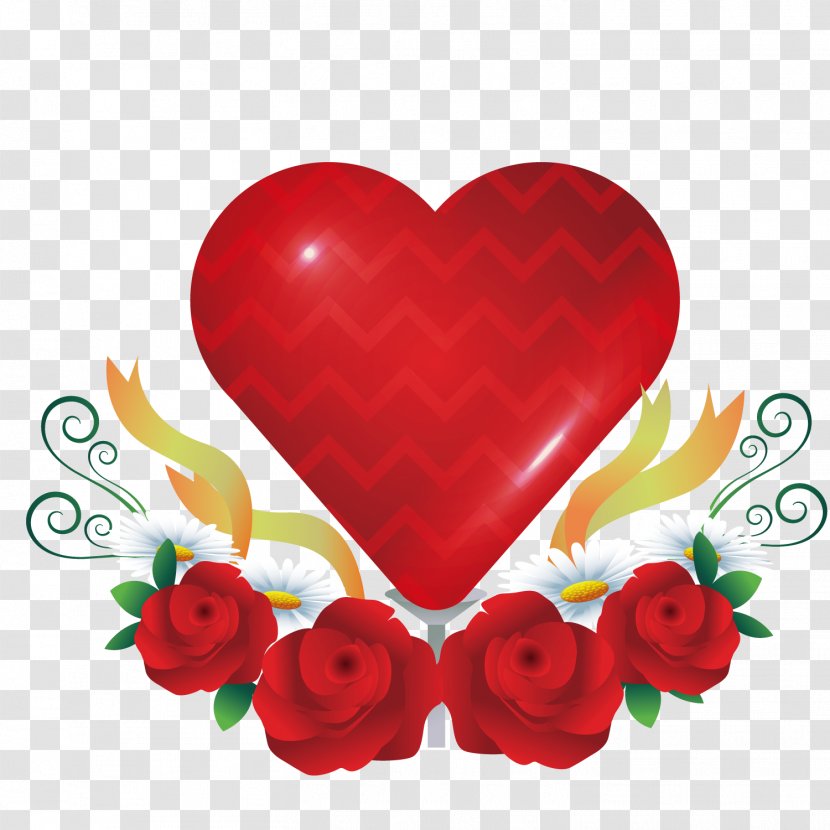 Beach Rose Garden Roses Heart - Valentine S Day - Vector Balloon Transparent PNG