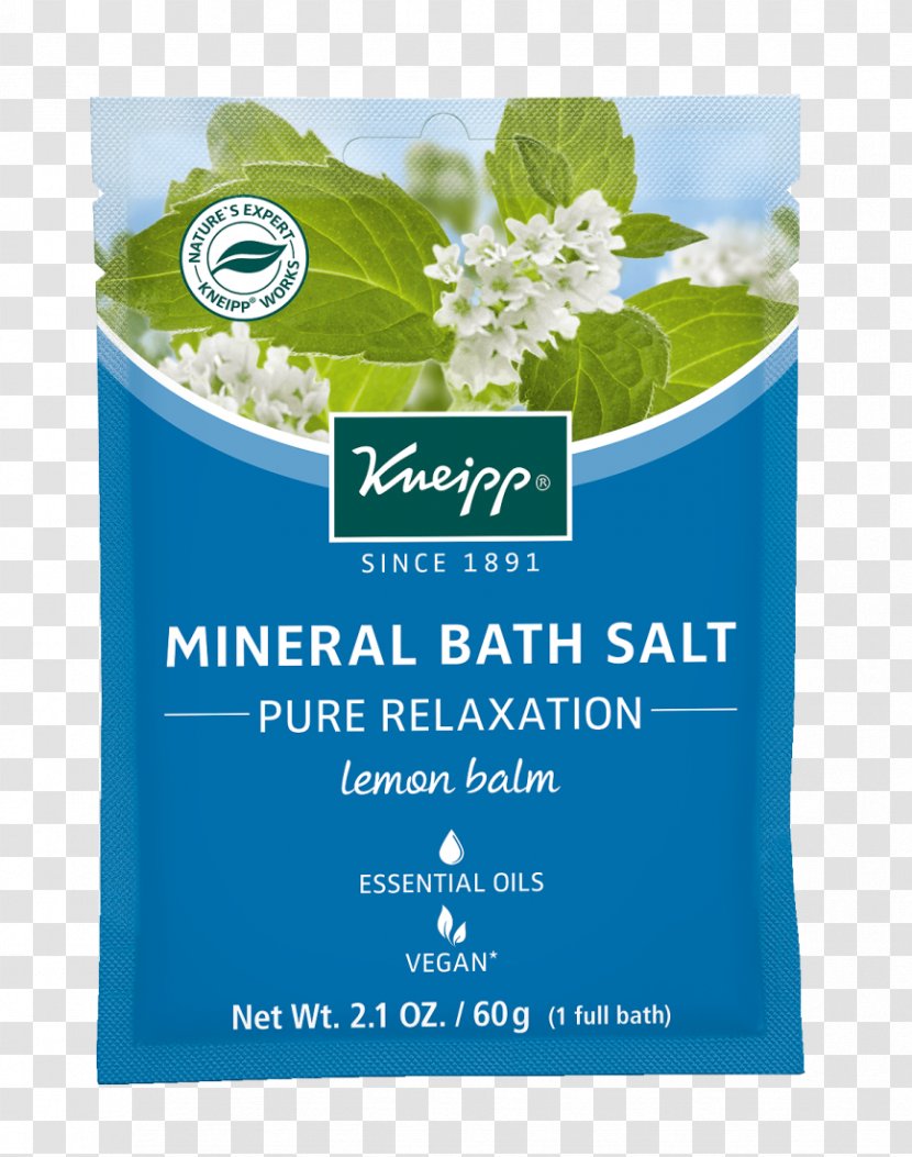 Bath Salts Oil Aromatherapy Bubble Bathing - Mineral - Lemon Balm Transparent PNG