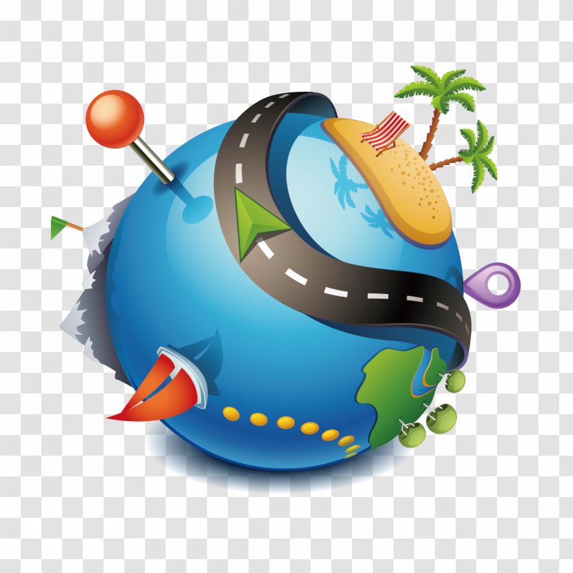 Package Tour Travel Agent Icon - Global Vacation Transparent PNG