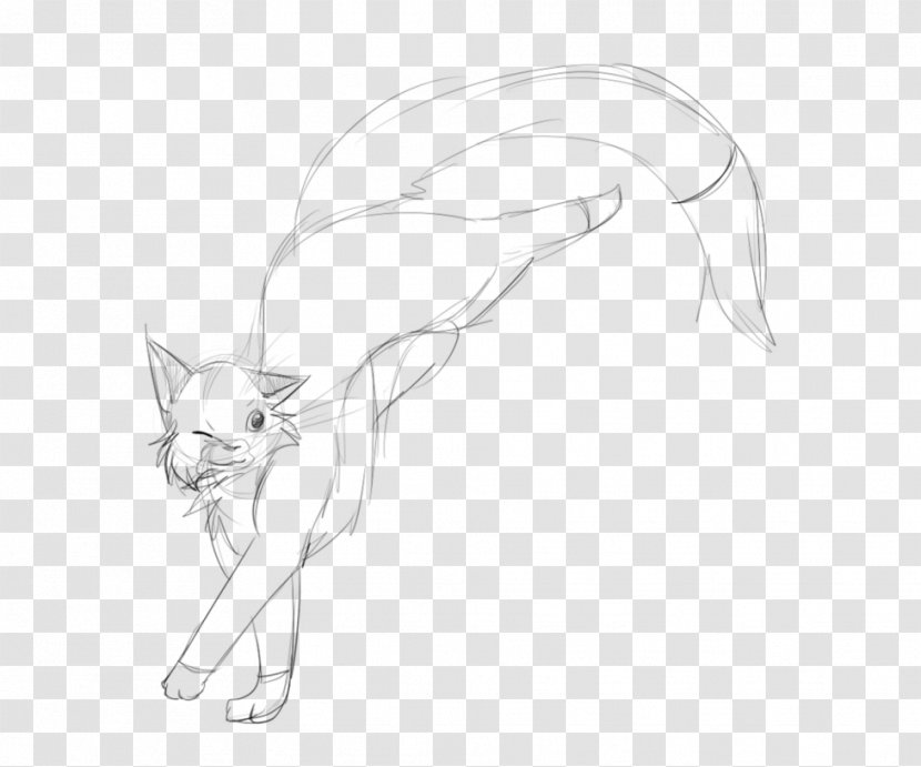 Drawing Cat Line Art Cartoon Sketch - Tree - Star Transparent PNG