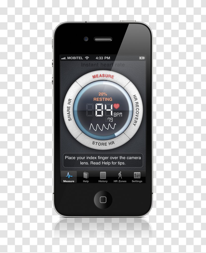 Smartphone Heart Rate Monitor - Electronic Device Transparent PNG