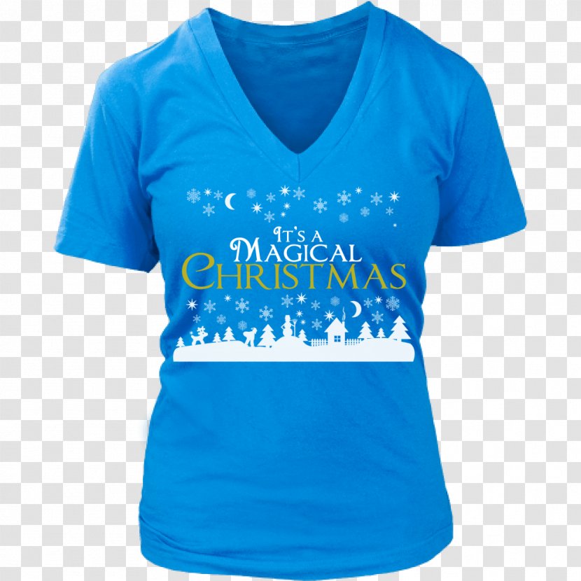 T-shirt Neckline Sleeve Crew Neck - Blue - Enchanted Forest Transparent PNG