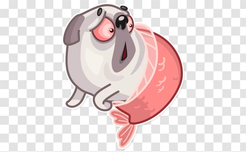 Pug Canidae Sticker Snout Clip Art - Cartoon - Flower Transparent PNG