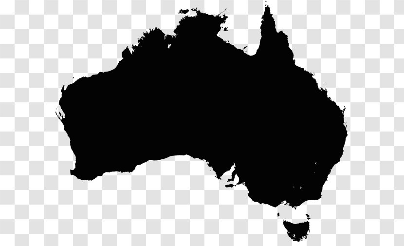 Australia Map Clip Art - Monochrome Transparent PNG