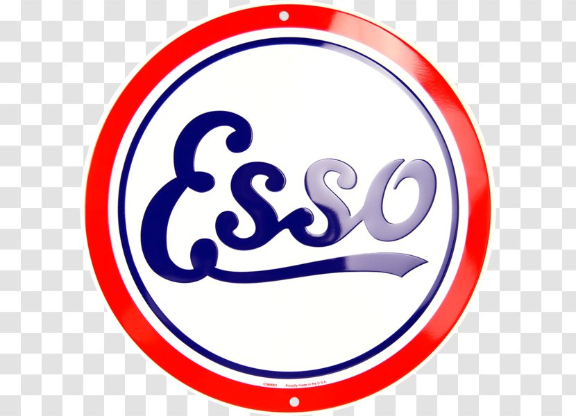 Esso Logo Advertising Gasoline Filling Station - Retro Style - Number Transparent PNG