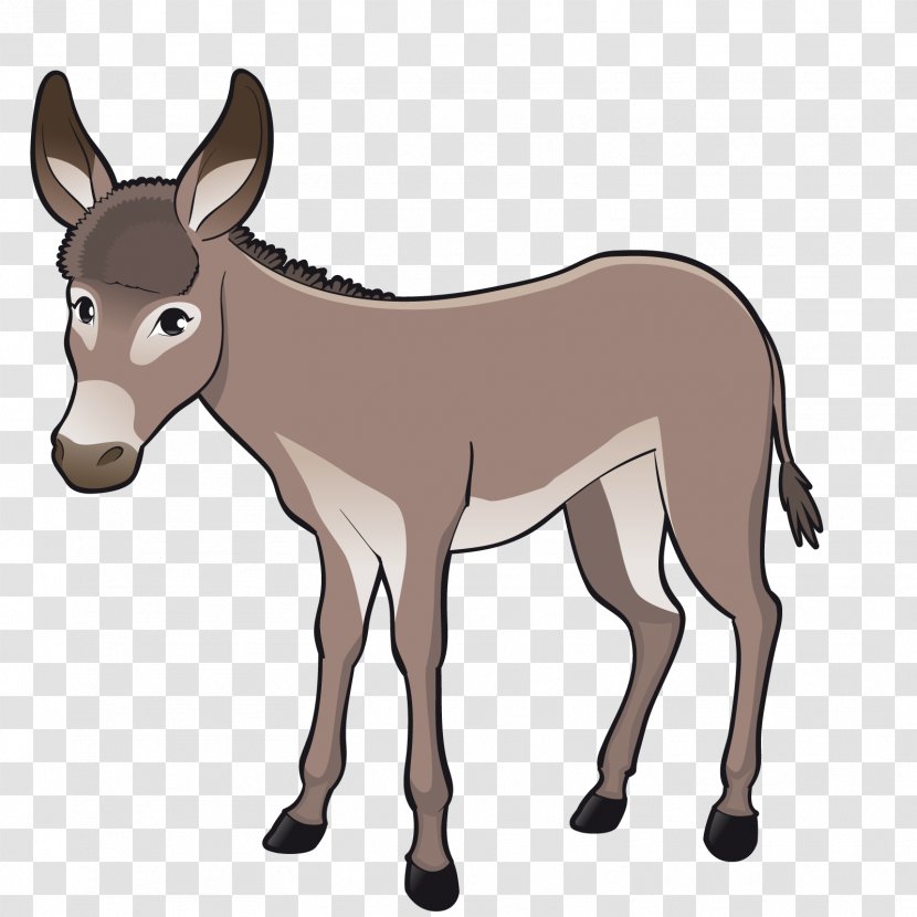Cattle Goat Livestock Cartoon - Mammal - Vector A Donkey Transparent PNG