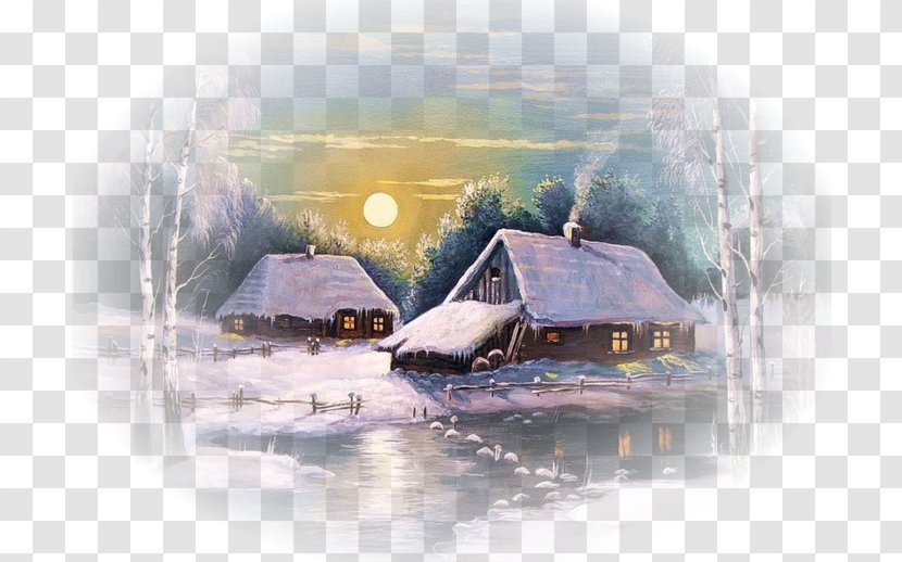 Oil Painting Landscape Watercolor Transparent PNG