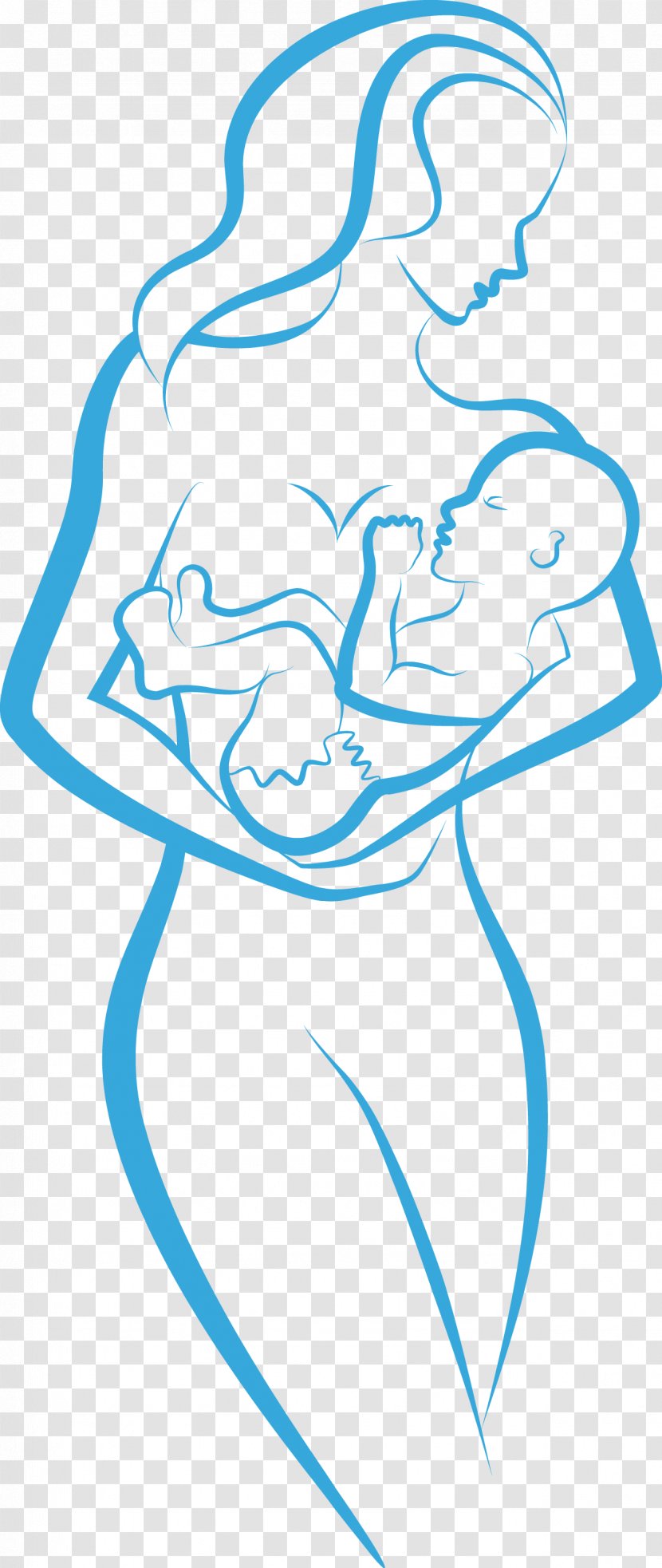 Breastfeeding Mother Illustration - Silhouette - The Woman Holding Child Transparent PNG