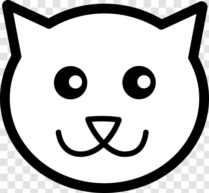 Cat Kitten Line Art Clip - Smiley - Pictures Transparent PNG