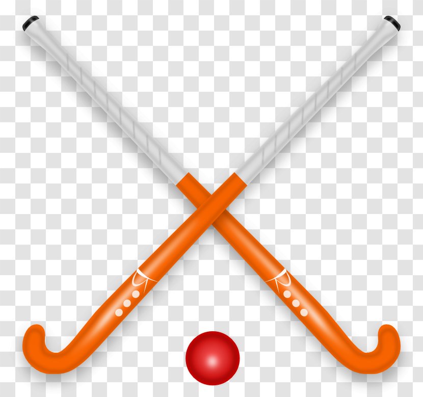 Field Hockey Sticks Ball - Clipart Transparent PNG