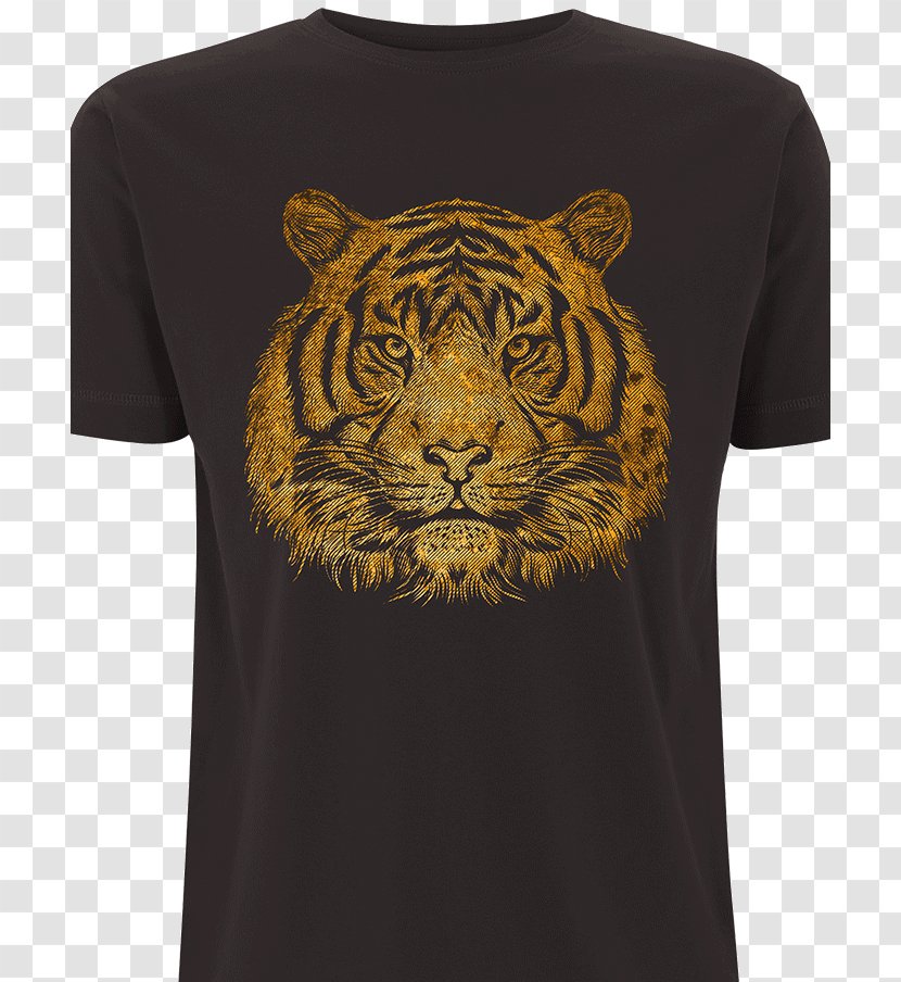 T-shirt Tiger Sleeve Clothing Sizes - Cat Transparent PNG