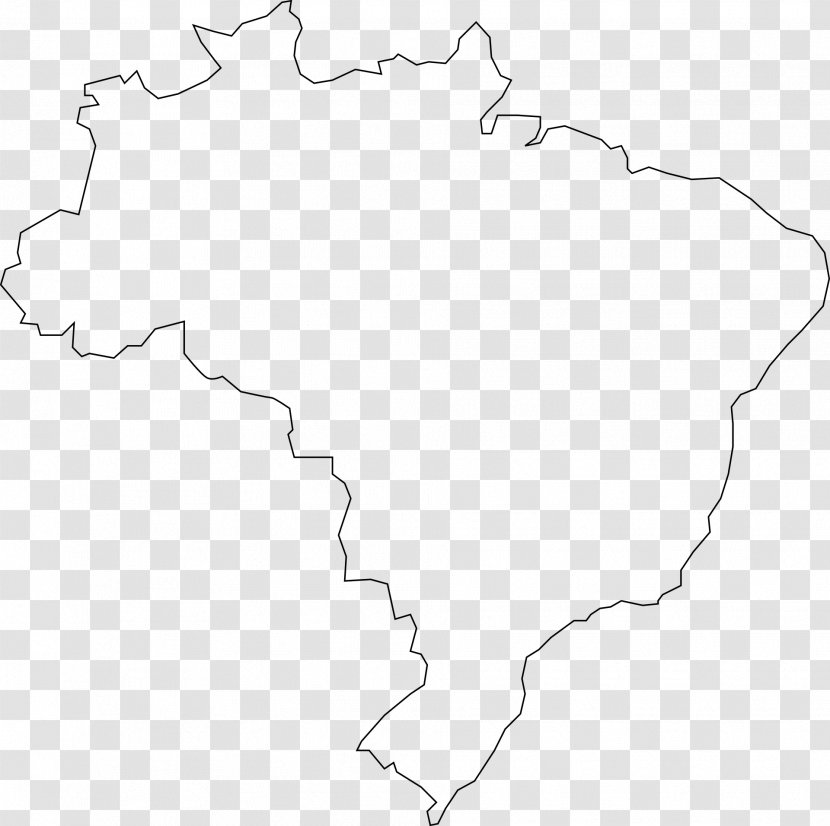 Line Black And White Angle Point - Art - South America Map Transparent PNG