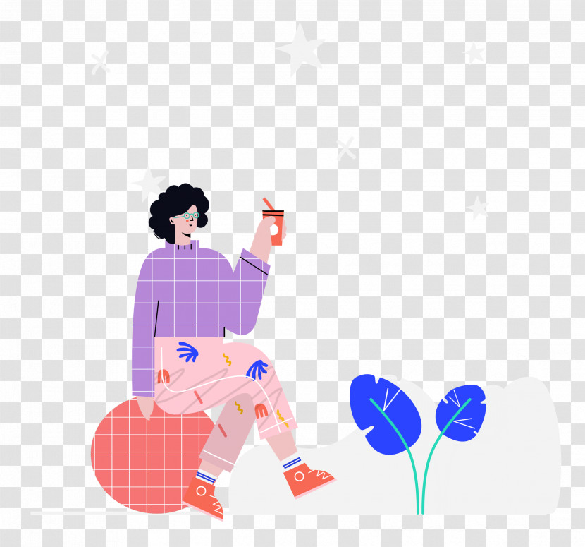 Coffee Time Woman Lady Transparent PNG