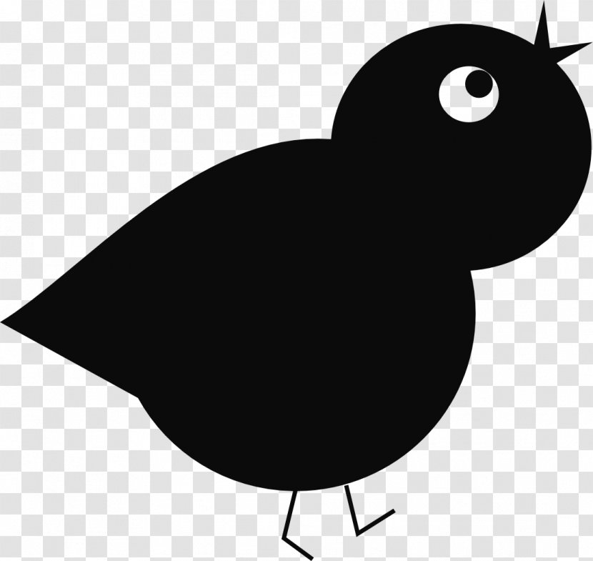 Bird Drawing Tutorial Clip Art - Black And White - Outline Transparent PNG