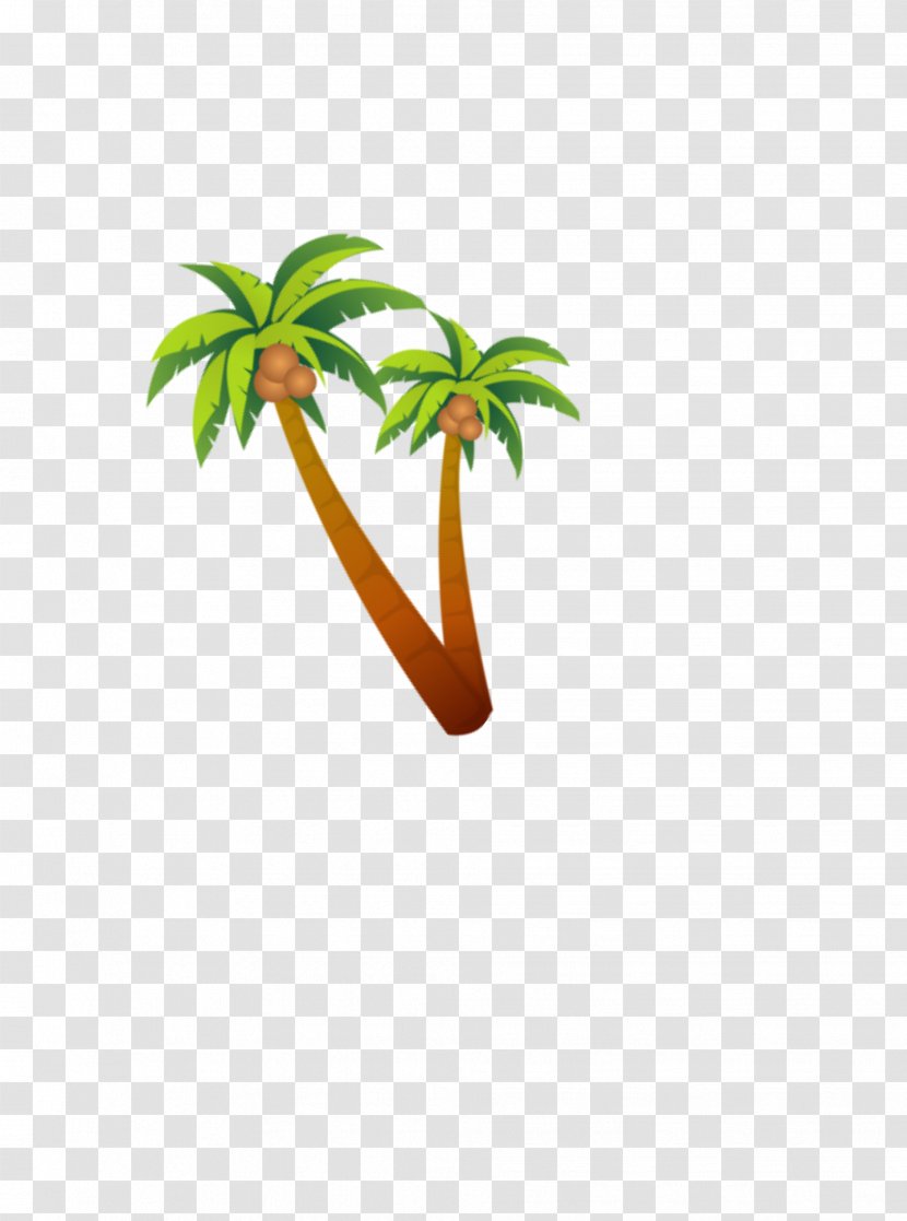 Coconut Tree Clip Art - Cartoon Transparent PNG