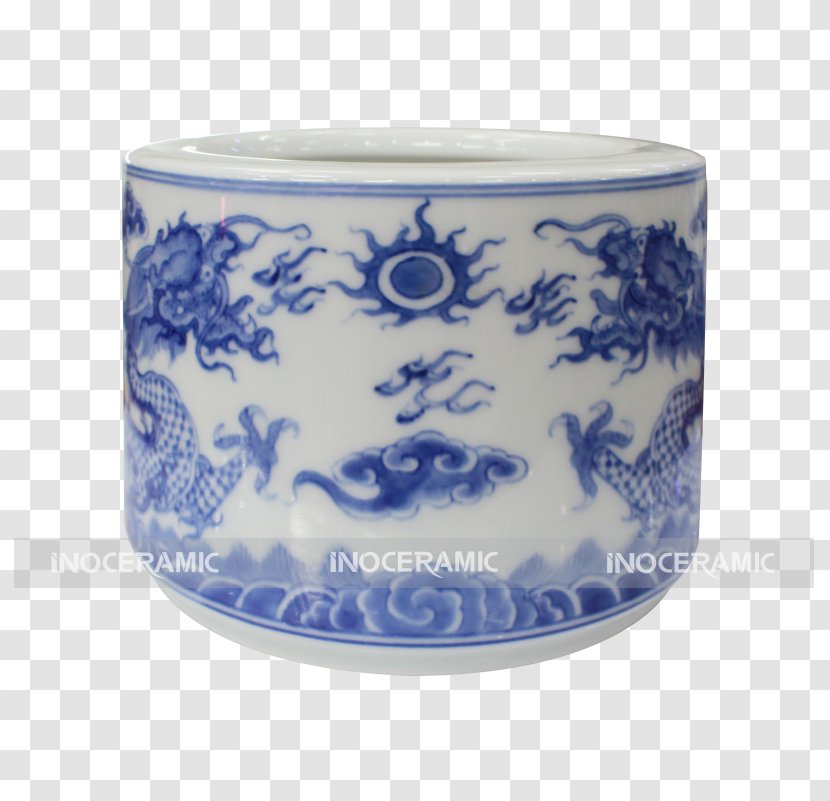 Blue And White Pottery Ceramic Mug Cup Porcelain - Sai Gon Transparent PNG