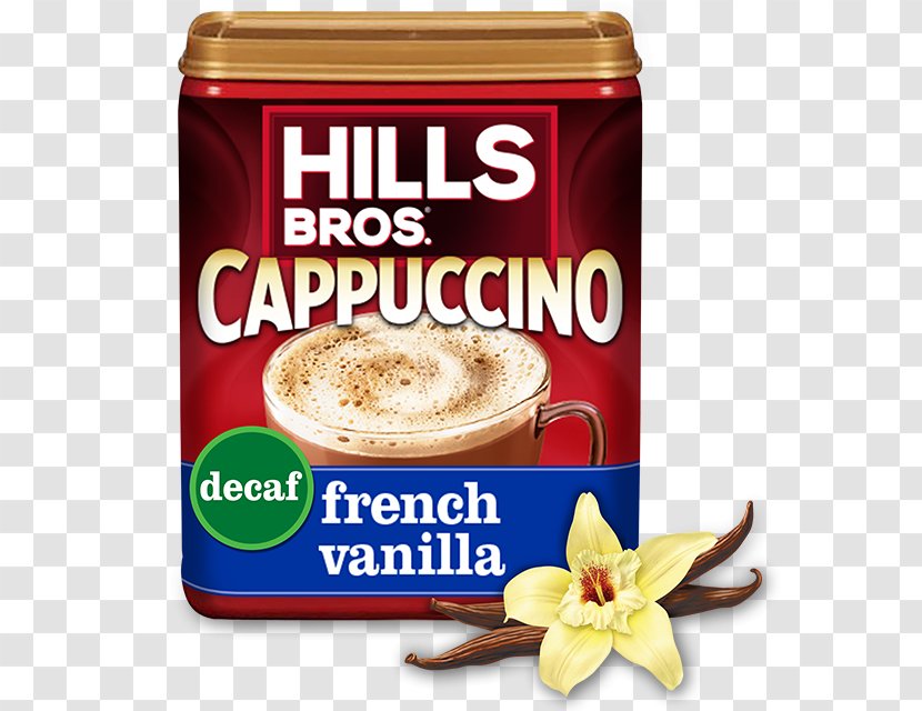 Cappuccino Instant Coffee Drink Mix Cafe - Hills Bros Transparent PNG