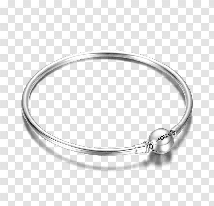Earring Charm Bracelet Pandora Bangle - Silver Transparent PNG